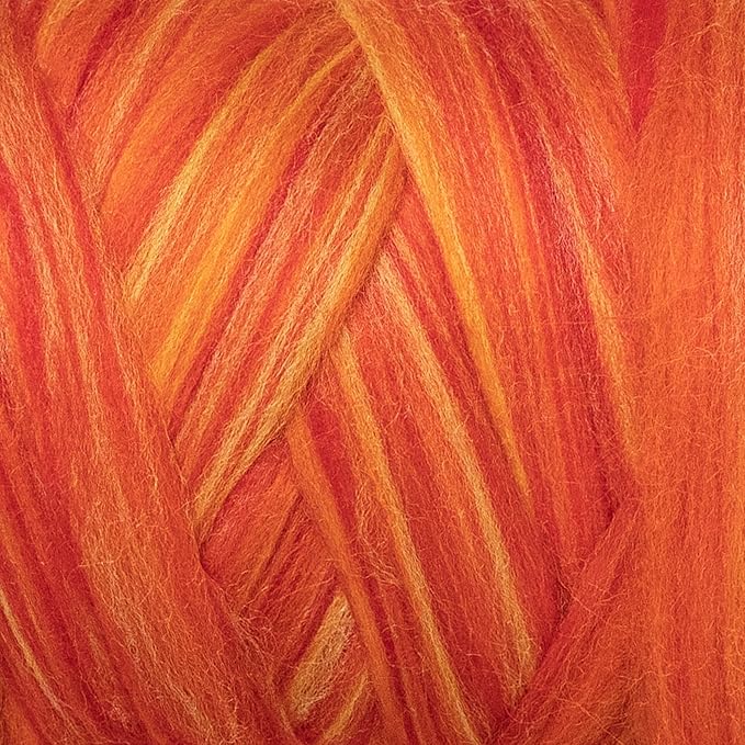 Multi Colored Natural Wool roving, 1 lb. Best Wool for Needle Felting, Wet Felting, handcrafts and Spinning. (Dawn, 1lb)