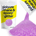 Hemway Polyurethane & Epoxy Resin Glitter 100g / 3.5oz Metallic Crystal Flake Additive for Flooring Jewelry Tumblers Glass Pigment - Microfine (1/256" 0.004" 0.1mm) - Lavender Purple