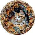Wooden Puzzles Adults, 3D Cat Wooden Puzzles 200 Pieces, Unique Animal Shaped Wood Challenging Jigsaw Puzzles Gifts for Adults, 11.4x11.3in