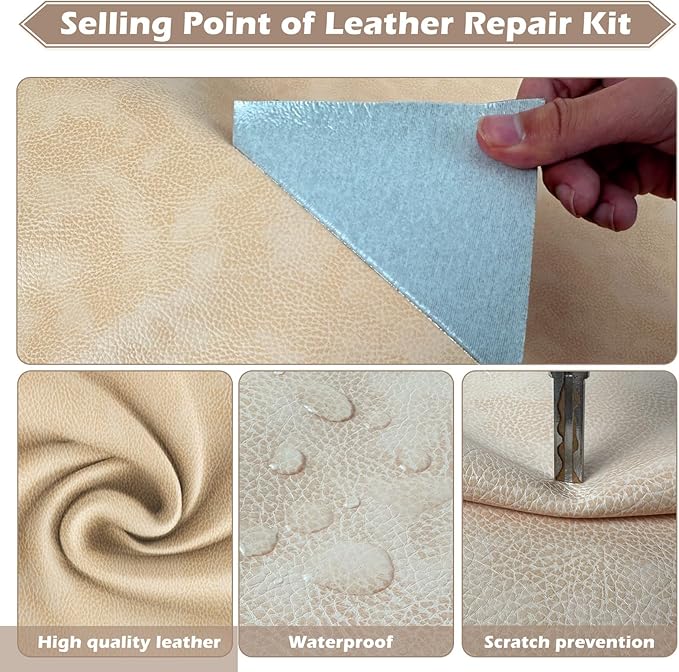 Leather Repair Tape, 23.6x79 inch Leather Patches for Furniture, Self Adhesive Leather Repair Patch for Sofas, Couches, Leather Covers, Seats, Chairs, Vinyl Repair Tape Retro Green