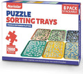 12" x 8.7" Puzzle Sorting Trays - Stackable, 6 Pack Puzzle Sorter for Sorting 1000/1500/2000 Pieces