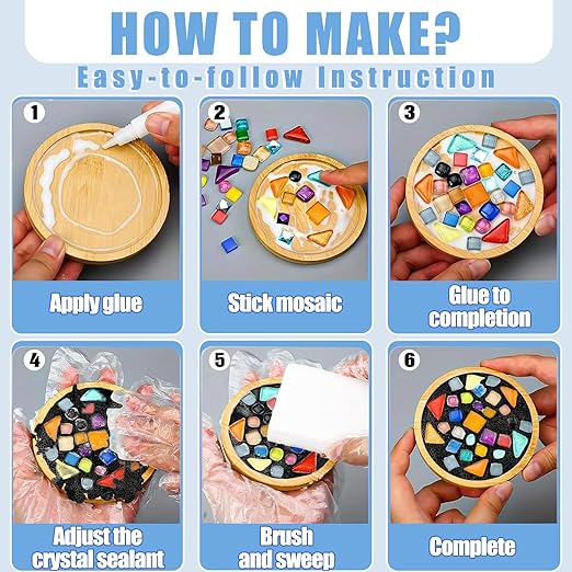 Mosaic Crystal Grout, Mosaics Tile Tools, Mosaic Tile Accessories – Essential for Handmade Grouting and Perfect for DIY Craft Projects (Black, 8.8oz)