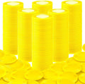 Coopay 1000 Pieces Plastic Poker Chips, Bingo Chips Bulk Learning Counters Disks Poker Card Game, Counting Markers for Math Practice, Game Tokens and Teaching Rewards, 25 mm/ 1 Inch (Yellow)