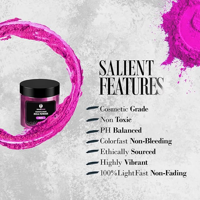 Mauve Mica Powder for Epoxy Resin 56g / 2oz. Jar - Techarooz 2 Tone Resin Dye Color Pigment Powder for Lip Gloss, Nails, Colorant for Slime Bath Bombs Soap Making & Polymer Clay