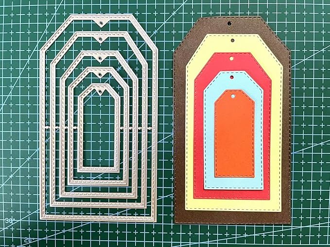 Mvchifay Cutting Dies Happy Birthday Holiday Thanks Greetings Metal Stencils Scrapbooking Tool Love Heart DIY Carbon Steel Embossing Template for Paper Card Making (A)