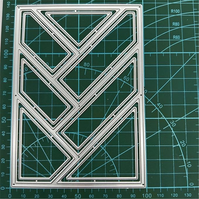 Cutting Dies Metal Stencils Scrapbooking Tools Flowers Lace Frame DIY Embossing Template for Paper Card Making Album Arts Crafts Supplies (Rectangle Grid-14x10cm)