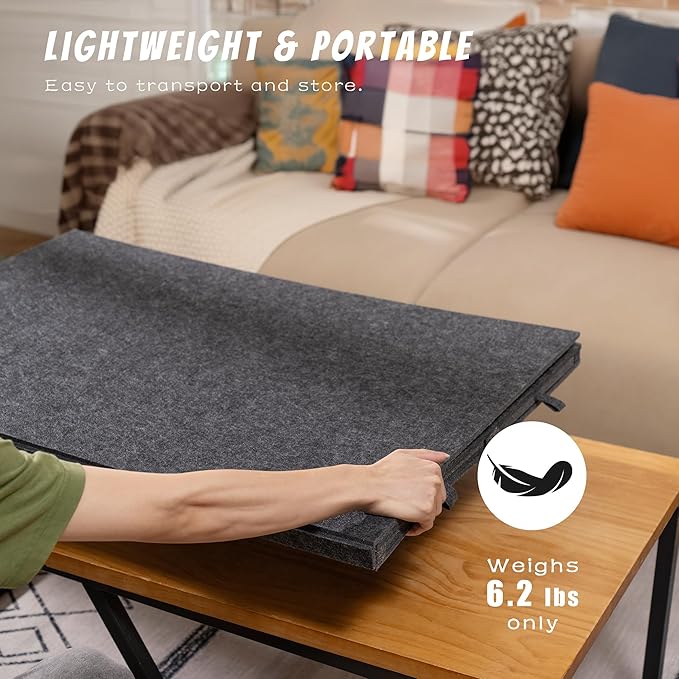 Lavievert 1500 Piece Tilting Puzzle Board with 2-in-1 Designed Stand & Cover, Lightweight Felt Mat Plateau with 6 Colored Drawers, Portable Jigsaw Puzzle Table with Storage for Adults (Dark Gray)