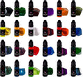 Rolio Pigments Resin Liquid Pigment Transparent Colors - 24 Vibrant Colors for Epoxy Resin, 3D Printer, Jewelry Making, Paint, Art Works, DIY Crafts - 0.33 oz/10 ml Each
