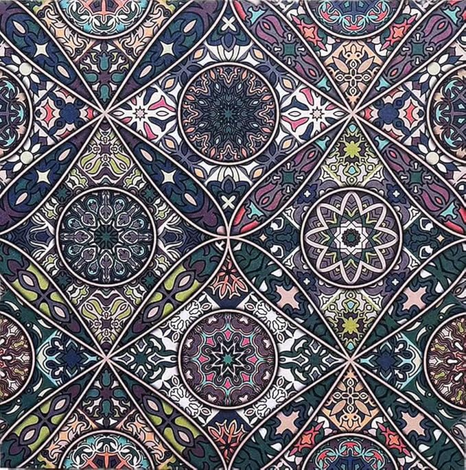 Groovy Boho Tribal Scrapbook Pad – 24 Bohemian Sheets for Scrapbooking, Junk Journals, Collage, Decoupage, Card Making & Mixed Media, 6x6 Single-Sided Craft Paper