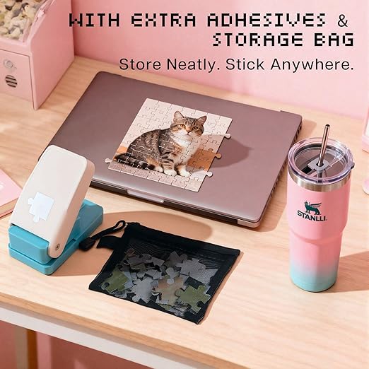 Puzzle Maker Machine Cutter, DIY Puzzle Cutting Machine for Custom Puzzles from Photos, Personalized Photo Puzzle Creator for Journals, Scrapbooking & Gifts, with Boards & Adhesives