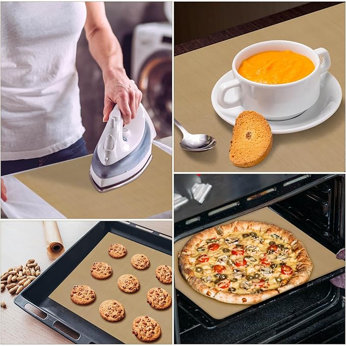 Selizo 20 Pack Teflon Sheet for Heat Press, Heat Transfer Press Cover Paper Heat Resistant Transfer Protector Mats for Cricut Iron HTV Vinyl, Sublimation, Baking and Craft