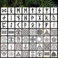 Viking Stencils for Painting 3inch Reusable Runes Stencil Celtic Template Stencils for Crafts Paint Stencils for Painting on Wood Wall Card Fabrics