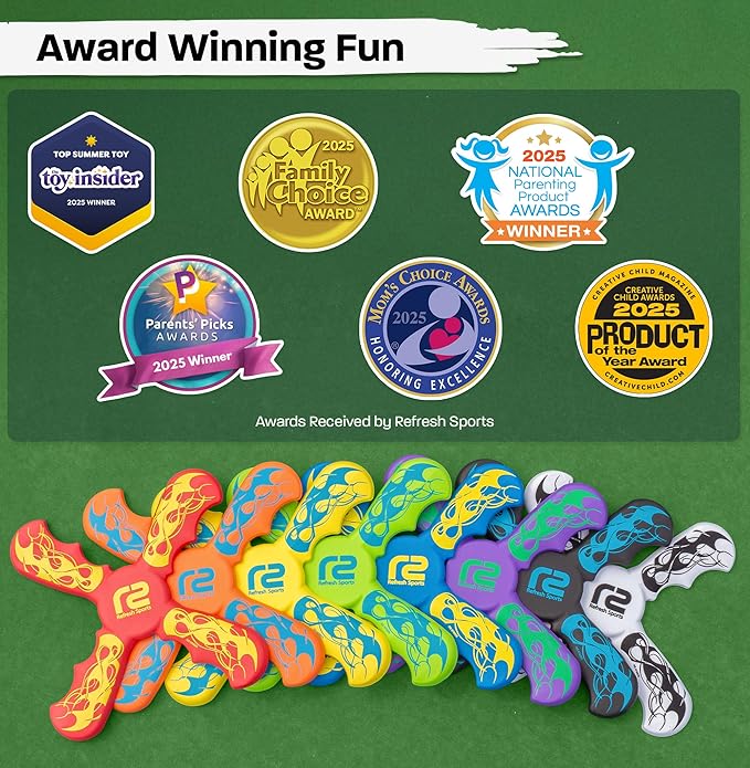 Outside Toys Boomerang For 5+ Year Boys Toys & Games - Soft Kid Toys Indoors or Outdoors - Toys For Kids Ages 4-8 - 5 Year Old Birthday Gift Cool Toddler Toys