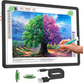 Phylosal Rechargeable A4 LED Light Pad for Diamond Painting, Ultra-Thin Magnetic Tracing Light Box for Drawing, Diamond Art Light Board with Side Button, Super Bright Light Table for Sketching (Black)