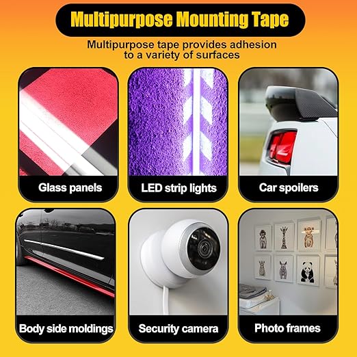 1" Width Double Sided Foam Tape, Made of 3M VHB, Waterproof Outdoor Automotive Decor Wall Tape, Heavy Duty Mounting Tape, Super Strong Adhesive Tape, 15Ft Length