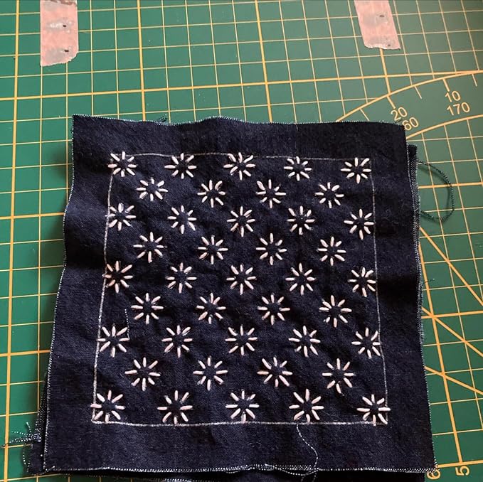 Sashiko Stencil Geometric Sashiko Pattern Template 4.7inch Drawing Line Quilting Stencils for Sewing Hand Quilting Embroidery