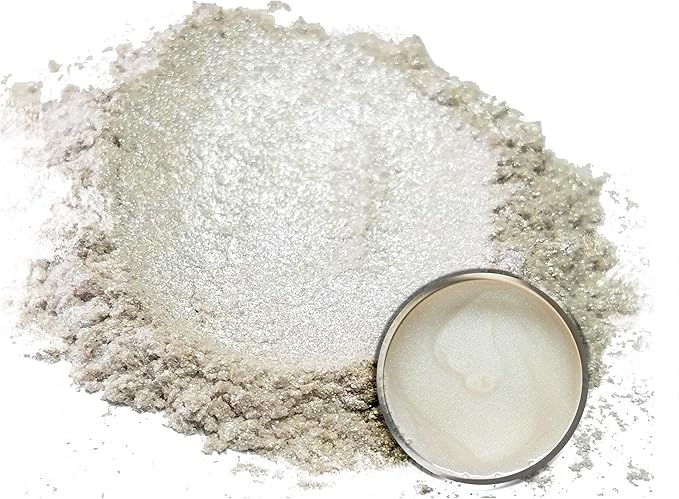 Eye Candy Pigments Premium White Mica Powder - Shoji (50gr) - for Epoxy, Resin, Soap, Paint, Woodworking, Acrylic Pouring, Bath Bombs, Fishing Lures - DIY Arts and Crafts Additive