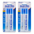 BAZIC Products Washable Glue Pen 1.7 Oz. (50 mL), Liquid Clear Glues Bond Adhesive for Art Crafts Project at School Home Office (2/Pack), 2-Pack