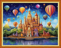 Redxing Stamped Cross Stitch Kits Full Range of Embroidery Starter Kits- Needlepoint Counted Cross Stitch Kits for Beginner Adults 11CT Printed Embroidery Kit-Dream Castle 16x20 inchs