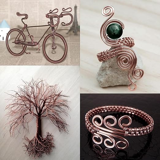 Aluminum Craft Wire, 75 Feet 1.5mm/ 16 Gauge Brown Bendable Soft Metal Aluminum Wire Roll Bulk for DIY Crafts Sculpting Jewelry Making