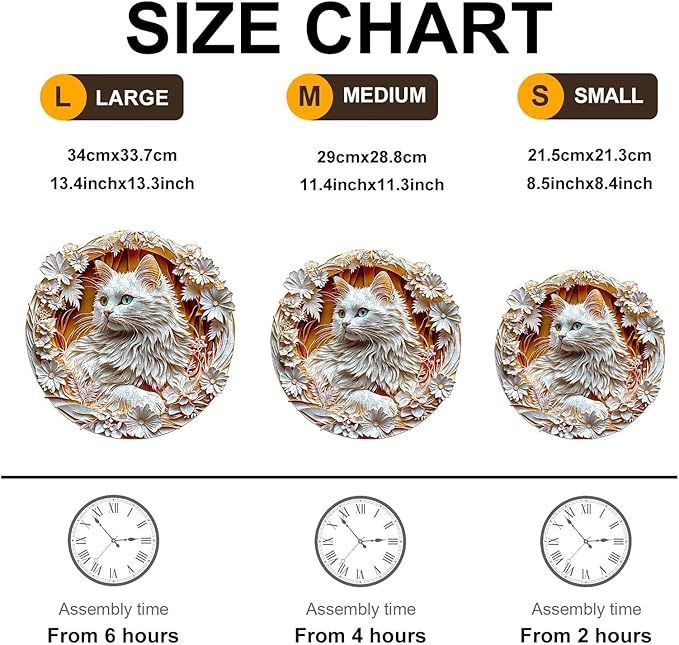 Wooden Puzzles Adults, 3D Cute Cat Wooden Puzzles 100 Pieces, Unique Animal Shaped Wood Challenging Jigsaw Puzzles Gifts for Adults, 8.5x8.5in