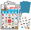Pirate Ship Adventures Bingo Game Cards(24 Players), Pirate Party Bingo Card for Family Friend Adult, Large Group Skull Party Activity Favor Decoration Supplies -007