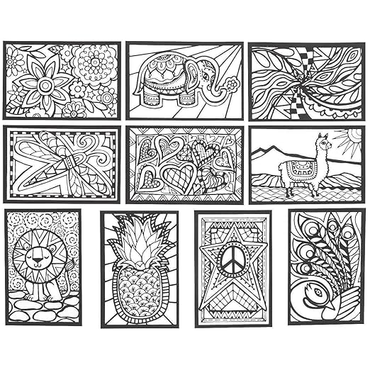 S&S Worldwide Velvet Art To Go! 2 Spiral Bound Coloring Books w/Perforated Cardstock Pages, Fuzzy, Felt, Great for Travel: Planes, Cars, Backpacks, 20 Different Projects Total, Kids & Adults, 4"x6".