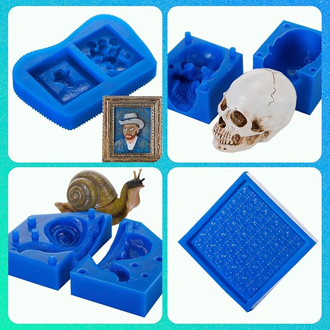 BBDINO Silicone Mold Making Kit 30A 4.4 lbs Translucent, High Strength Liquid Silicone Rubber for Molds Making,1:1 by Volume Ideal for Casting Resin/Silicon/Soap/Concrete Molds