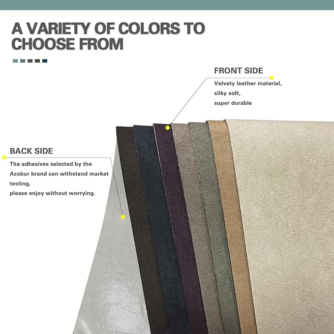 Velvet Repair Patch, Self-Adhesive Flannel Fabric Patch, Multi Colors, Microfiber Patch，Can be Used to Patch Sofas, Car Seats, Handbags, Jacket Holes and Tears (Dark Blue)