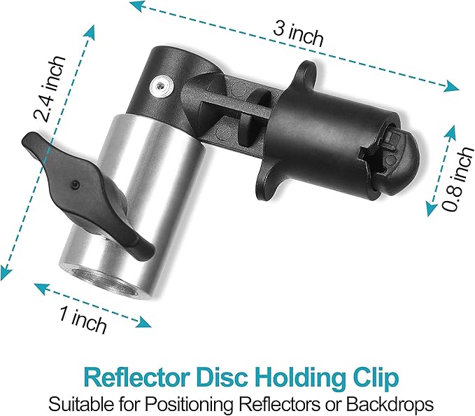 EMART 8.5FT Photography Green Screen Background Reflector Disc Holder Clip with Light Stand for Diffuser, Pop Up Backdrop, Photo, Video Studio, Meeting,Live Streaming, Youtuber