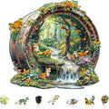 Wooden Puzzles for Adults, Fox Wooden Jigsaw Puzzle for Adults, 440 PCS Unique Animal Shape Wood Puzzles Adult, Birthday Party Gifts for Friends & Family Leisure Time Game Home Decor (XL-17.3*16.6in)