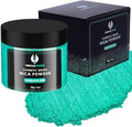 Turquoise Gem Mica Powder for Epoxy Resin 56g / 2oz. Jar - TECHAROOZ 2 Tone Resin Dye Color Pigment Powder for Lip Gloss, Nails, Colorant for Slime Bath Bombs Soap Making & Polymer Clay