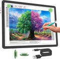 Phylosal Rechargeable A3 LED Light Pad for Diamond Painting, Ultra-Thin Magnetic Tracing Light Box for Drawing, Diamond Art Light Board with Side Button, Super Bright Light Table for Sketching (Black)