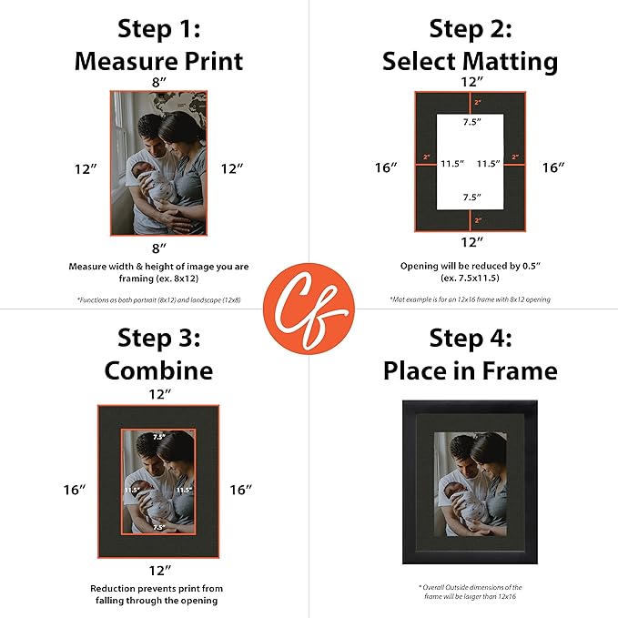 Craig Frames B404 Pre-cut Mat Board for A3 Print, 14x19, Textured Black