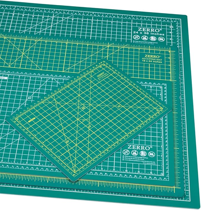 ZERRO Self Healing Cutting Mat 24" x 36", Professional Double Sided Durable Non-Slip Rotary Mat for Scrapbooking, Fabric, Quilting, Sewing-3mm Thick (A1)