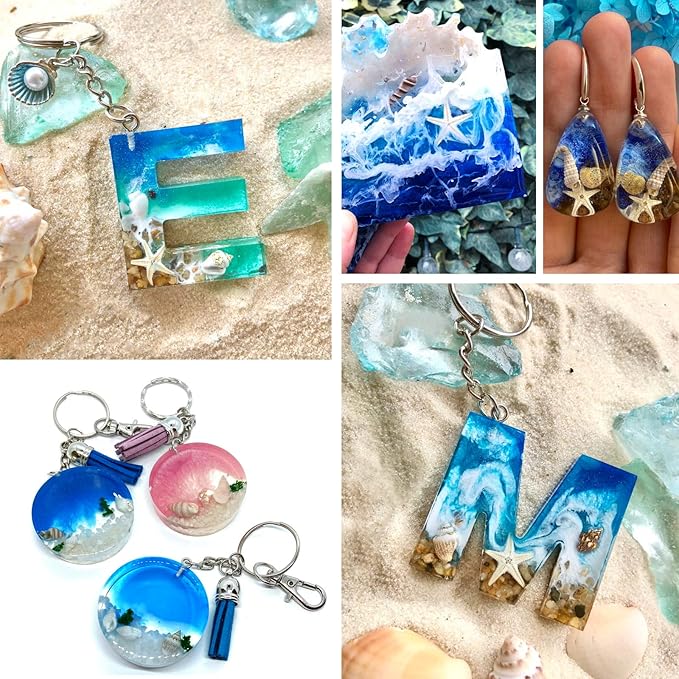 Premium Tiny Seashell Mix, Including Sea Shells, Sea Snails and Starfish Total 300+PCS (8 Kinds), Shells for Crafts Decorating Resin and Mosaics Projects DIY Crafts Home Decor Beach Themed Party