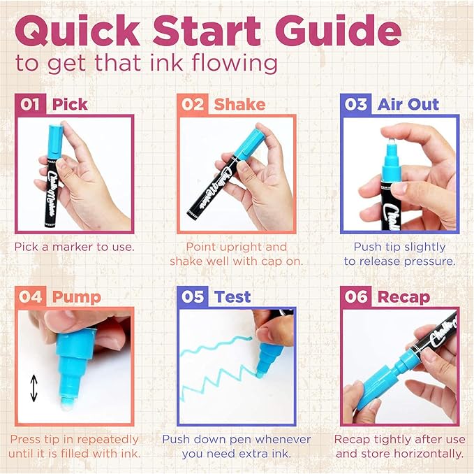 Extra Fine Tip Liquid Chalk Markers for Chalkboard (1mm, 20 Vintage Colors) - Dry Erase Marker Pens for Blackboard, Windows, Signs, Bistro - Thin Point, Erasable, Pastel Chalkboard Markers Pen