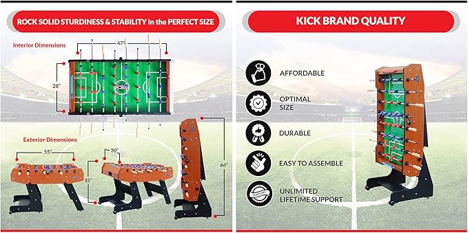 KICK Majesty 55" Folding Foosball Table
