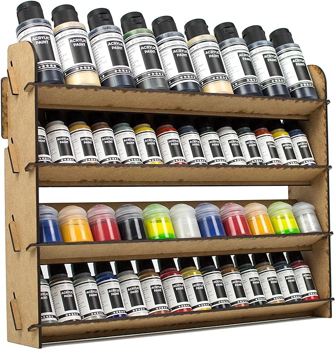 Paint Rack for Model Paints. Hobby Craft Citadel Vallejo Tamiya Army Wall Paint Rack Stand Paint Holder Organiser Miniature Warhammer Paint Storage Model Painting Station (Universal)