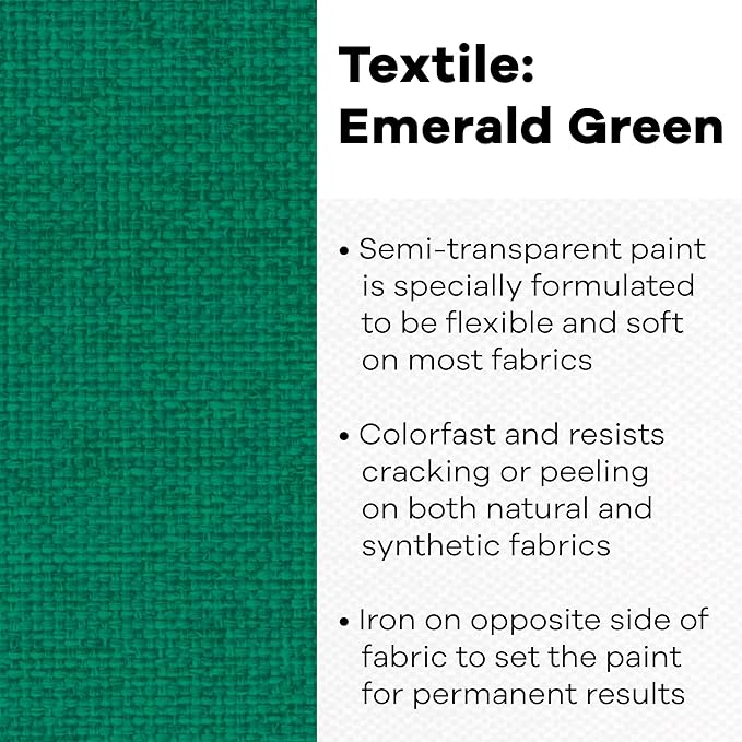 Jacquard Textile Color Paint, 8 Oz, Emerald Green