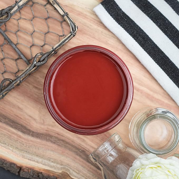 Dixie Belle Paint Company Chalk Finish Furniture Paint - Rustic Red (32oz) - Matte Brick Red Chic Chalk Mineral DIY Furniture Paint