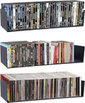 U Shape Floating Shelves Wall Mount Metal Bookshelf CD DVD Storage Display Shelves, Black Set of 3