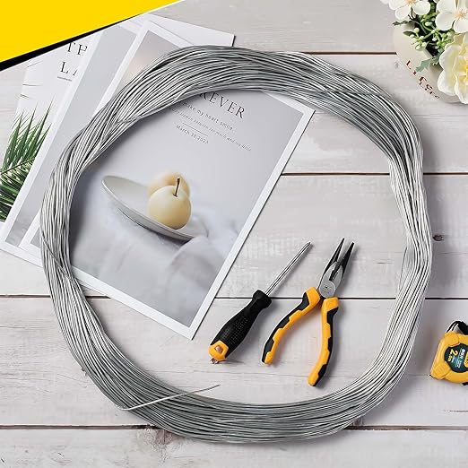 Zonon 100 ft 1/8 Inch Aluminum Armature Wire Metal Armature Bendable Aluminum Wire for Sculpting Dolls Floral Jewelry Making Weaving DIY Crafts, Silver