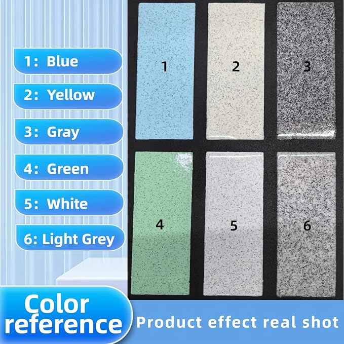 Epoxy Colored Sand Floor Paint, Epoxy Floor Paint High Gloss Marble Effect Coating for Indoor and Outdoor, Wear-resistant and non-slip Self-leveling Coating Green 35OZ(1KG)