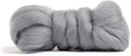 Revolution Fibers Merino Wool Roving | Premium Combed Wool Top | 22 Micron, Perfect for Felting Projects, Spinning, Wall Hangings and Tapestry (Ash)