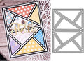 Cutting Dies Metal Stencils Scrapbooking Tools Flowers Lace Frame DIY Embossing Template for Paper Card Making Album Arts Crafts Supplies (Triangle frame-10.1x14cm)