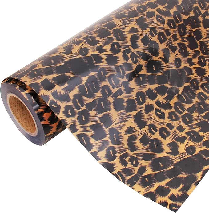 10 Yard x 20" Wide Roll Threadart Metallic Foil Leopard Heat Transfer Vinyl Film | Compatible with Venture Explore and Maker, Silhouette Cameo, & Large Format Cutters