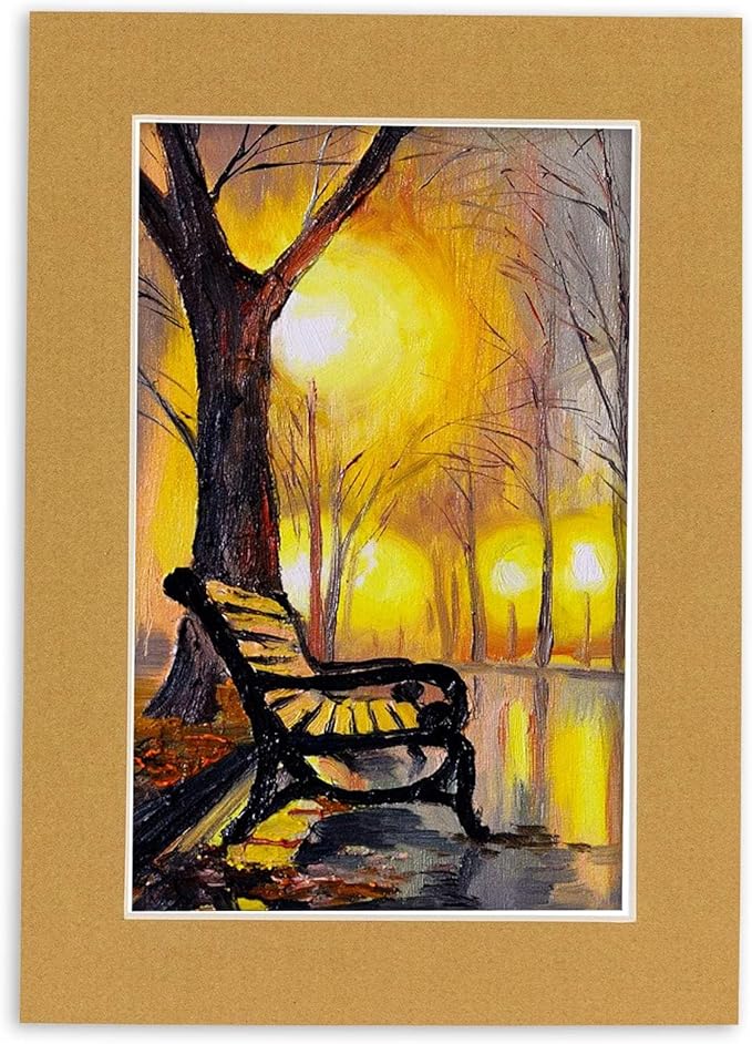 11x14 Mat for 8.5x11 Photo - Precut Rattan Beige Picture Matboard for Frames Measuring 11 x 14 Inches - Bevel Cut Matte to Display Art Measuring 8.5 x 11 Inches - Acid Free ONE MAT