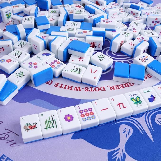 American Mahjong Tile Set (Blue)