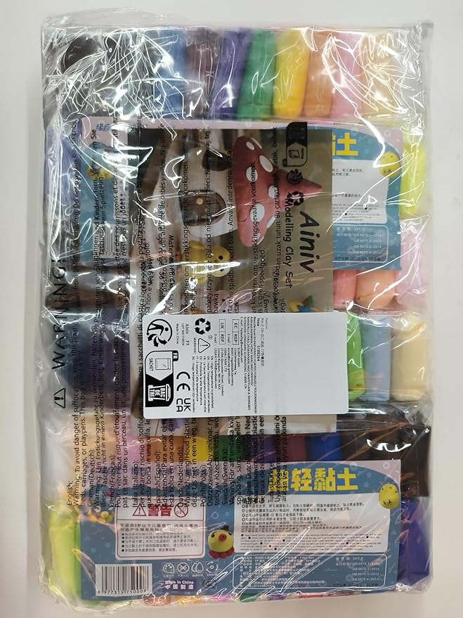 Ainiv Air Dry Clay Kit, 72 Colors DIY Model Magic Clay for Kids, Modeling Clay with 6 Sculpting Tools, Safe and Non-Toxic, Ultra Light Arts and Crafts Kits for Boys Girls, Best Gifts for Kids